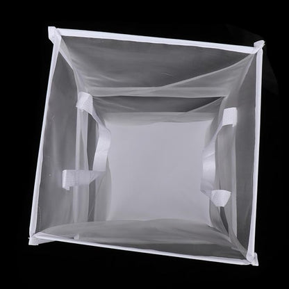 Mesh Laundry Hamper, Collapsible Laundry Basket Storage Organizer, Storage Basket Collapsible Clothes Hamper for Dorm College, White 33cmx33cmx66cm