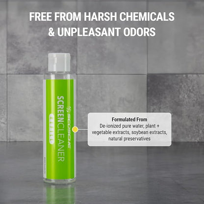 Scosche SCOCLNR 2-in-1 Streak-Free Screen Cleaning Kit, Refillable Electronic Screen Cleaner Spray and Wipe for TV, Computer, Phone, iPhone, iPad, Laptop, MacBook, Car Touchscreen, 10 Pack