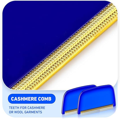 Boao 4 Pieces Sweater Combs to Remove Pilling Sweater Defuzzer Multi-Fabric Shaver and Cashmere Comb Wool Pilling Remover Pills, Fuzz from Clothes(Classic Industrial)