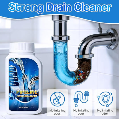 Strong Drain Cleaner for Kitchen, 2026 New Pipeline Dredging Agent, Fast Powerful Unclog Sink Drain Cleaner, Powerful Grease Dissolver for Bathroom, Pipe Cleaning Solution for Homeowner (1pcs)