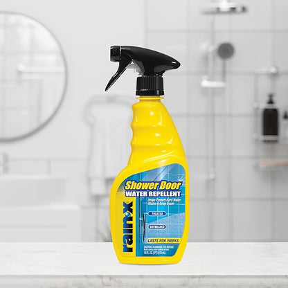 Rain-X 630542 Shower Door Water Repellent, Protects Glass Shower & Doors From Soap Residue And Hard Water Stains Leaving Your Bathroom Beautiful (Pack of 2)