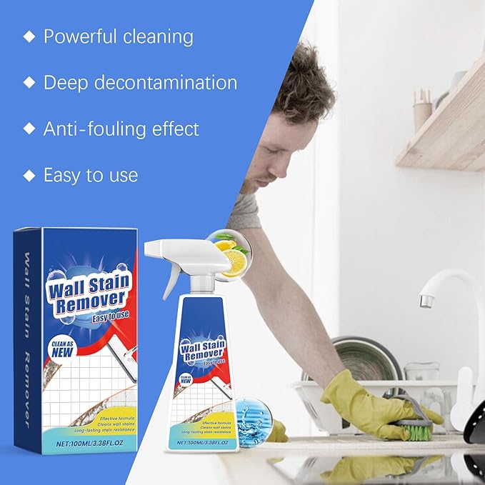 Kitchen Heavy Duty Cleaner Spray,Heavy Oil Stains Cleaning Agent,Powerful Grease Cleaner,Clean Up Kitchen Oil Stains,For Countertops,Ovens,And Appliances (3PCS)