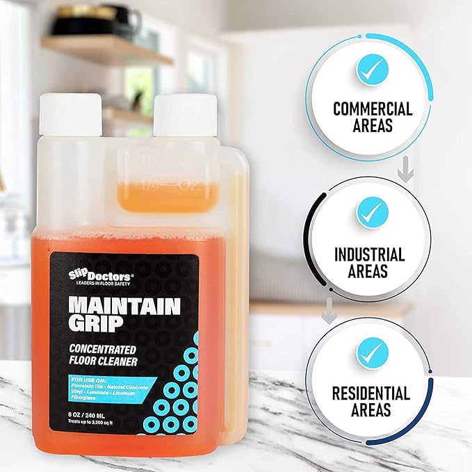 Maintain Grip - Non-Slip Concentrated Floor Cleaner for Tiles, Concrete and Natural Stone