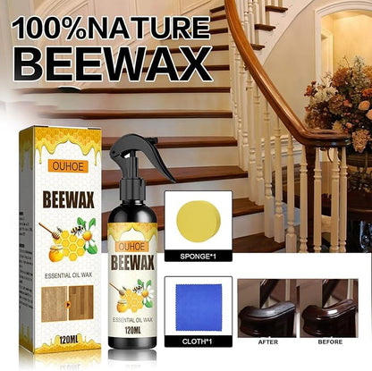 3PCS Beeswax Wood Polish - Furniture Polish - Wood Cleaner - Wood Floor Polish - Applicable To Living Room, Kitchen and Wooden Furniture Floors.