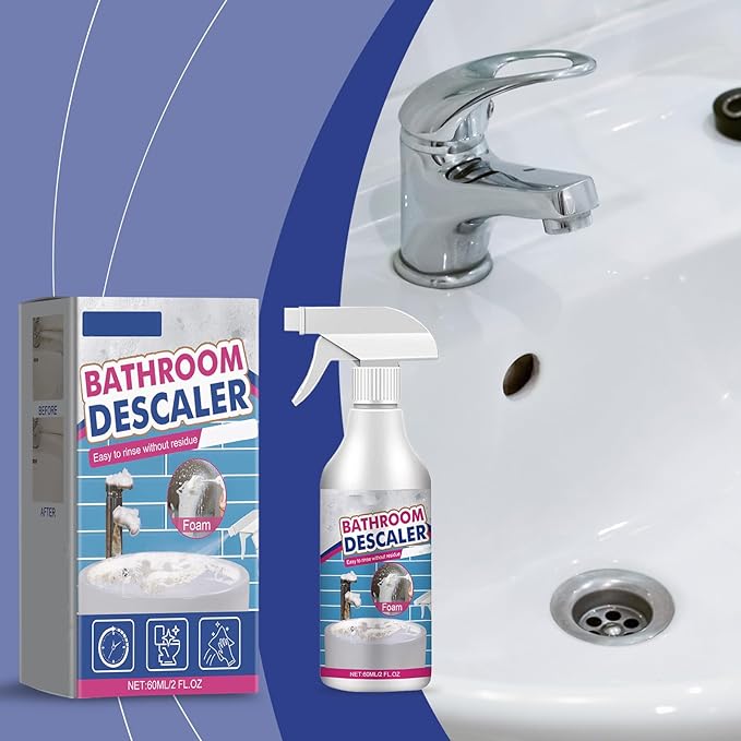 Heavy Duty Bathroom Scrubbing Solution, New Upgrade Bathroom Descaler, Stubborn Stains Cleaner, Bathroom Descaler Cleaners, All Purpose Bathroom Cleaner Spray for Home Kitchen (1PCS)