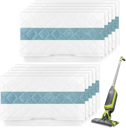 Disposable Mop Pad Refills compatible with Shark VACMOP Pro, 10 Pack, for VM252, VM200, VM190, VM250, VM251, VM200C, VM252C, QM250, VC205