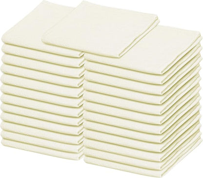 Dish Cloths Cotton | Kitchen Wash Cloth | Shop Towels Absorbent and Lint Free Flour Sack | Dishcloths for Kitchen Washing Dishes | Thick Absorbent Quick Dry Dish Rags | 24 Pack 13"x13" Natural