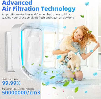 Air Ionizer Plug In-6Pack Negative Ion Air Purifiers Ionizer,Quiet Air Freshener Indoor Portable Cleaner,Wall Plug In Negative Air Purifier for Home,Bedroom,Office,Odor Reducer Pets,Smoke Smell