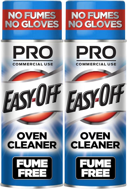 Easy-Off Fume Free PRO size Oven Cleaner Foam, Removes Grease & Burned-On Food, For Ovens, Air Fryers & More 24oz (2-count)