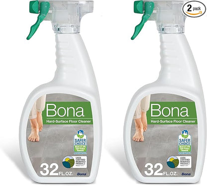 Bona Multi-Surface Floor Cleaner Spray - 32 fl oz - Unscented - Refillable - Residue-Free Floor Cleaning Solution for Stone, Tile, Laminate, and Vinyl Floors (Pack of 2)