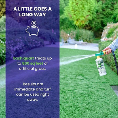 BioTurf BioS+ Artificial Turf Grass Concentrate Enzyme Cleaner and Pet Odor Eliminator - Removes Odors and Sanitizes - Organic, Safe, Environmentally Responsible (1 Gallon) - Original Scent