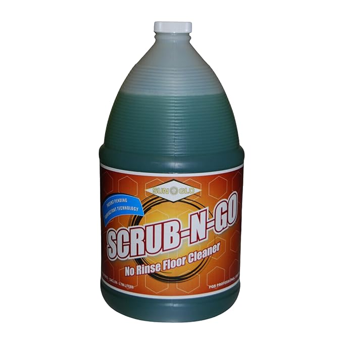 Sun-Glo SCRUB-N-GO - Bio-Enzymatic Multi-Surface Cleaner, No Rinse for Floor Cleaner, Grout Cleaner, and Tile Cleaner, Ideal for Kitchen Cleaner - 4x1 Gallon Case