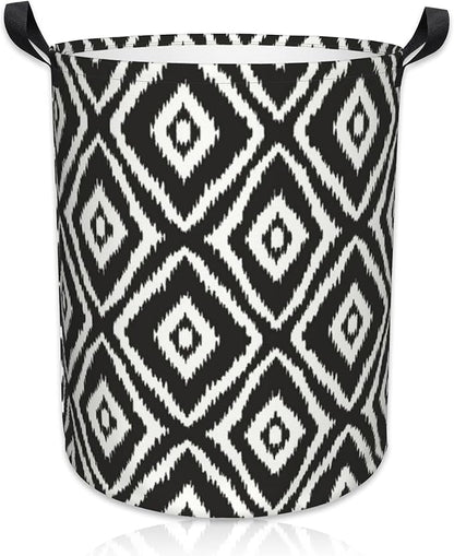 Laundry Basket Black Diamond Laundry Basket Oxford Cloth Laundry Hamper Large Storage Baskets Toy Organizer Tote Bag For Bedroom Clothes Bathroom 17.3(H) x16.5(D) Inch