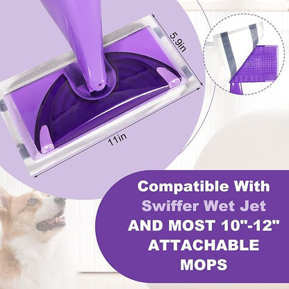 Mop Pads Refill Compatible with Swiffer Wet Jet Spray Mops, Disposable Wet Jet Mopping Pads for Multi-Surface Floor Cleaning, Multi-Layer Thickening and Super Absorbent, 20 Count
