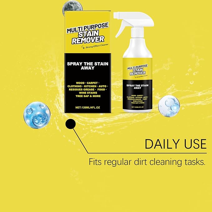 Multi Purpose Stain Remover Pro Strength Spray, Kitchen Multi-Purpose Foam Cleaner Spray, Fast Acting Cleaner For Kitchen, Floors, Toilets, Removes Hard Water Stains, Rust, And Stubborn Residues (2PC)