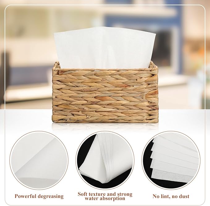 Tranqun 200 Pcs Disposable Microfiber Cleaning Cloth Bulk 12 x 12 Inch Lint Free Cloths Non Abrasive Window Wipes High Absorbent Microfiber Cleaning Rag for Household Kitchen Car Window