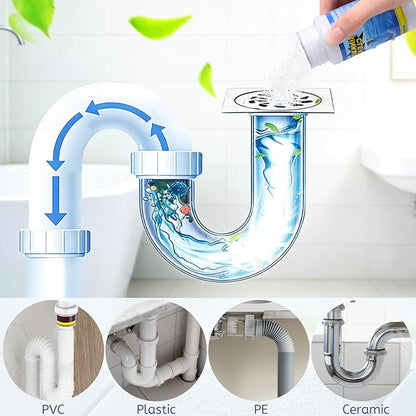 Drain Cleaner Shower Sink Cleaner New - Powerful Pipeline Dredging Agent, Kitchen Unblocker, Sink and Drain Cleaner for Kitchen Toilet（6PCS）