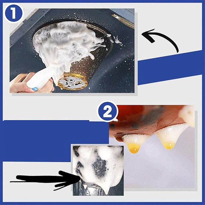 Kitchen All-Purpose Bubble Cleaner,Grease Cleaner Foam Spray,Multifunctional Foam Cleaner,Stubborn Grease & Grime Remover for Hood,Pots,Grill,Sink