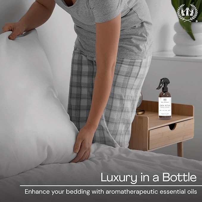 Muse Apothecary Linen Ritual - Aromatic, Soothing, and Relaxing Linen Mist, Laundry and Fabric Spray - Infused with Aromatherapy Essential Oils - 4 oz, Cara Orange + Fig + BlackBerry Vanilla