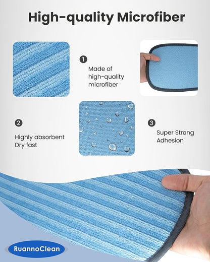 Steam Mop Replacement Pads Compatible with Wagner 915e Steam Cleaner for Home, Steam Cleaner Pads Compatilbe with TVD/STEAMBOT and Other Steamer Mop, Double-Sided Use Steam Pads (4 Pack)