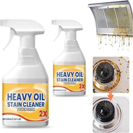 Kitchen Heavy Oil Cleaner, Kitchen Heavy Duty Cleaner Spray, Stain Cleaning Agent for Stove Surfaces, Portable Degreasing Spray with Appliances (2)