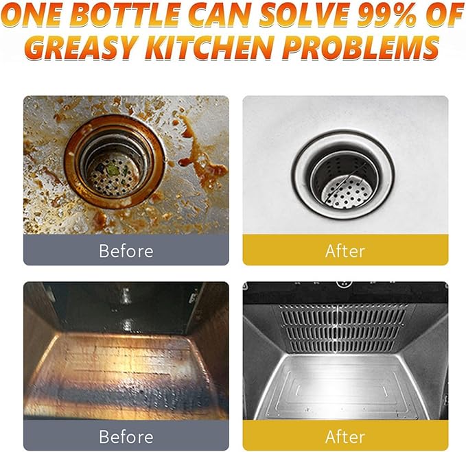 Upgrade Kitchen Cleaner, Clean Up Kitchen Oil Stains Spray, Multi-purpose Oils Stain Cleaner, Clean Up Kitchens Oil Stains(240ml/8.45oz)