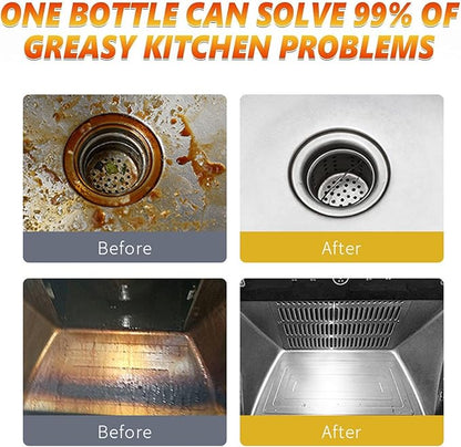 Upgrade Kitchen Cleaner, Clean Up Kitchen Oil Stains Spray, Multi-purpose Oils Stain Cleaner, Clean Up Kitchens Oil Stains(240ml/8.45oz)