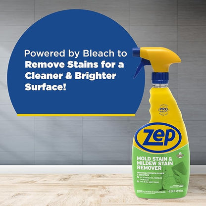 Commercial Mold Stain & Mildew Stain Remover, Quart Bottle, 12 Bt/Case