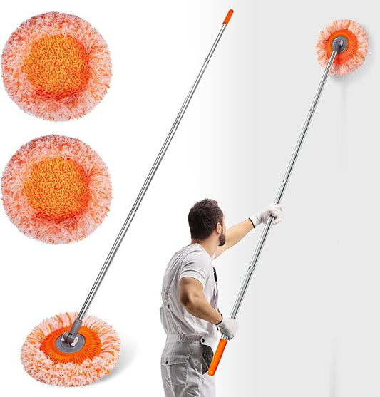 Keyloland Wall Mop, Primium 68” Wall Cleaner, High-Quality Baseboard Cleaner, Professional-Grade Baseboard Cleaner Tool with Handle, Superior Quality Dust Mop, Efficient Ceiling Fan Cleaner Duster