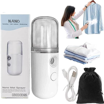 Easy Care Sunshine 15s Heat up Mini Travel Steamer, Easycare Sunshine Mini Travel Atomizer, Mini Handheld Garment Steamer, Fabric Steam Iron for Home and Travel (White)