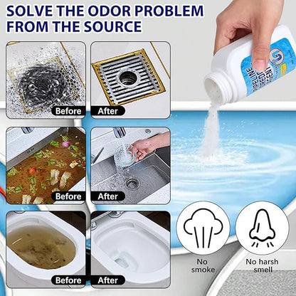 Powerful Pipe Dredging Agent,Pipeline Dredging Agent,Powerful Quick Cleaning Drain,Kitchen Sink Drains and Pipe Cleaner,for Kitchen Bathroom Toilet (2Pcs)