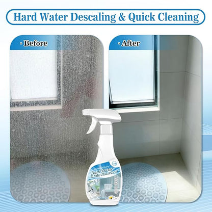 Snowlily Hard Water Stain Remover – 20 Oz Glass Shower Door Cleaner, Soap Scum & Calcium Remover for Windows, Tile, Grout, Toilet, Tubs – Bleach-Free Spray