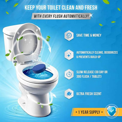 ACTIVE Automatic Toilet Bowl Cleaner Tablets and Messy Kids Stain Remover - Includes 12ct Toilet Cleaning Tablets and 12oz Messy Kids Stain Removal Spray
