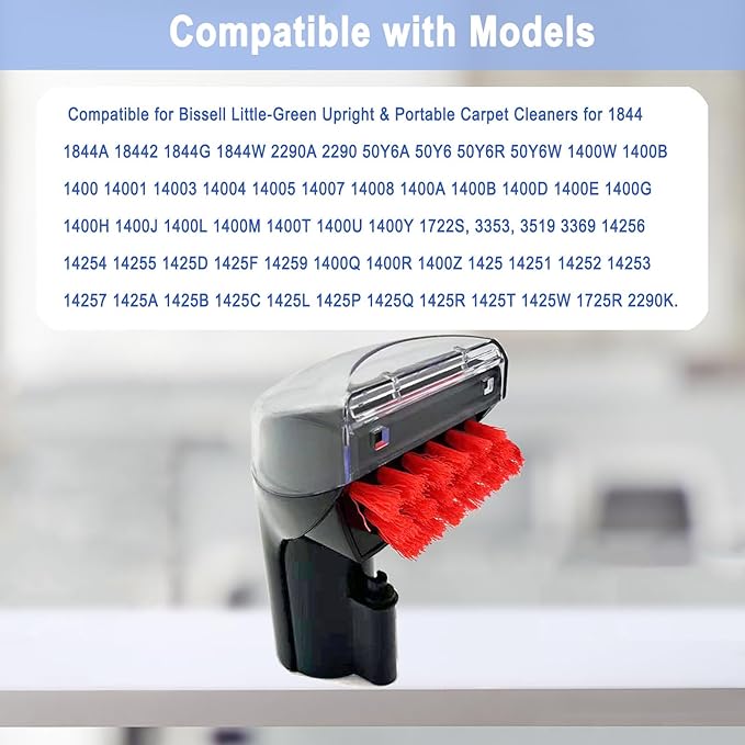 1400B Little Green 3" Tough Stain Brush Tool Replacement for Bissell Little-Green Upright & Portable Carpet Cleaners for 1400B 4075 3860 1425 1400W 1400 3353 1986 1844 2290A Series, Black,1 Brush