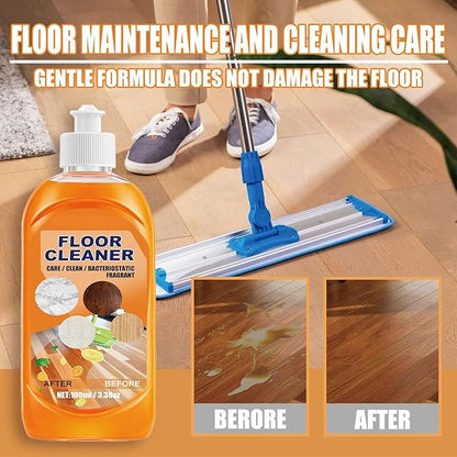 Floor Cleaner, Powerful Decontamination Floor Cleaner, Orange Floor Cleaner, Multipurpose Floor Cleaner Liquid for Wood Floor, Ceramic Tile (1PC)