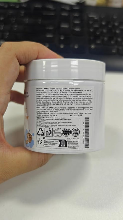 Super Strong Kitchen Cleaner Powder,Heavy Kitchen Duty Degreaser, 2024 Powerful Kitchen All-purpose Powder Cleaner Stainless Steel Cleaning,Powerful Kitchen all Purpose Powder Cleaner-7OZ (1PCS)