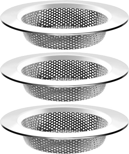 3PCS - Windran Kitchen Sink Drain Strainer, Upgraded Double-Layer Safe Design for Most Kitchen Sink Drain Basket, (4.3 Inch)