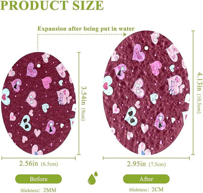 Love Heart Kitchen Scrub Sponges, Pop-up Kitchen Cleaning Sponges Reusable Dish Washing Sponges for Bathroom Household Cleaning 3 Pack - Non Scratch Scrubber
