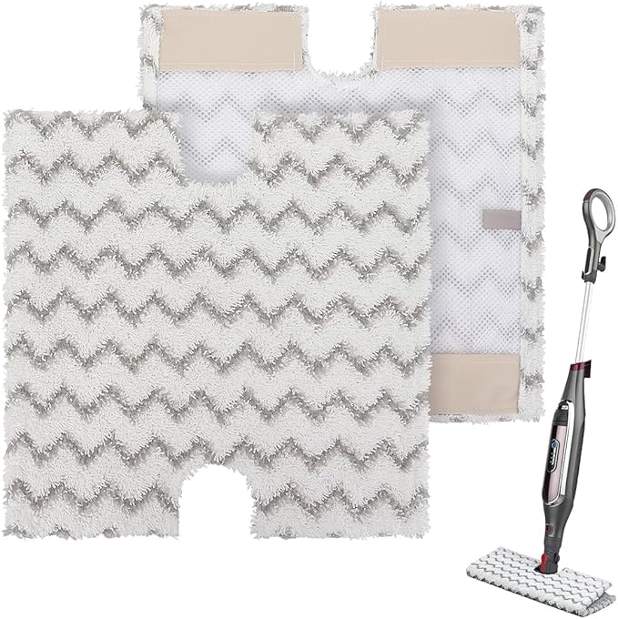 Sgizoku Square Steam Mop Replacement Pads for Shark Genius Steam Mop S5003D & Lift-Away Pro Steam Mop S3973 S3973D S3973WM S5001 S5002Q S5003A S5004 S5004W S6001W S6001WM S6002C S6003D S6003W - 2Pack