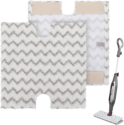 Sgizoku Square Steam Mop Replacement Pads for Shark Genius Steam Mop S5003D & Lift-Away Pro Steam Mop S3973 S3973D S3973WM S5001 S5002Q S5003A S5004 S5004W S6001W S6001WM S6002C S6003D S6003W - 2Pack