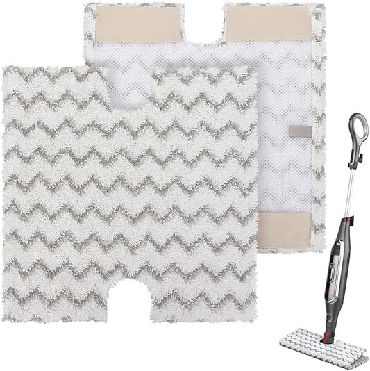 Sgizoku Square Steam Mop Replacement Pads for Shark Genius Steam Mop S5003D & Lift-Away Pro Steam Mop S3973 S3973D S3973WM S5001 S5002Q S5003A S5004 S5004W S6001W S6001WM S6002C S6003D S6003W - 2Pack