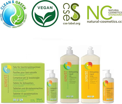 Sonett Organic Dishwashing Liquid Organic 100% Biodegradable Lemon, 34 Fl.Oz (1 Count)