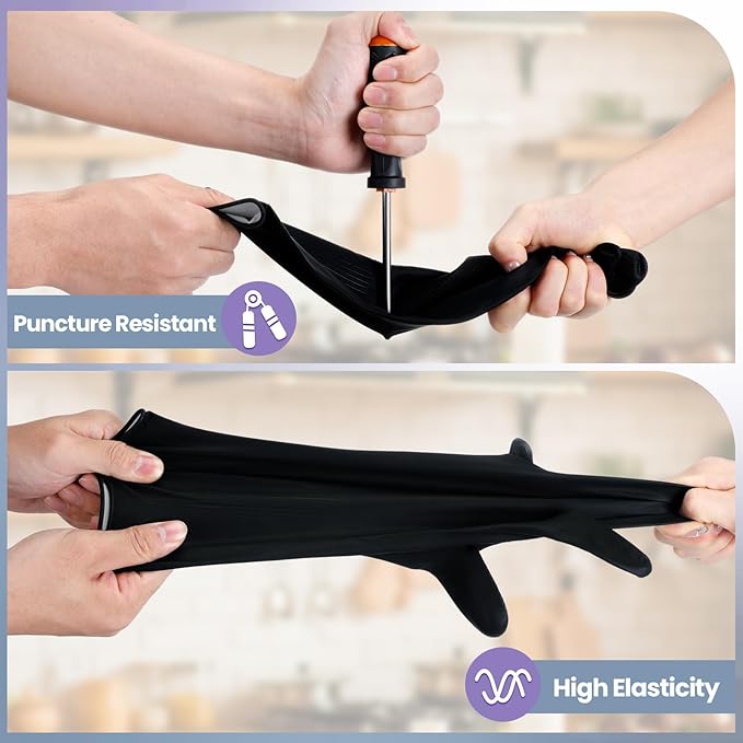 Hushee 24 Pcs Rubber Cleaning Gloves for Dishwashing Reusable Kitchen Household Gloves Bulk with Microfiber Cleaning Rags