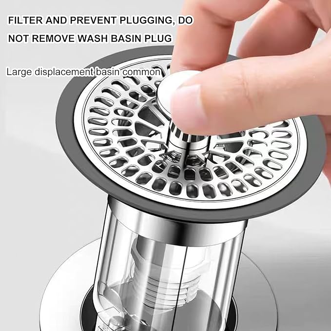 PANGBOER Detachable Bathtubs Drain Stopper Bathroom Shower Sink Drain Plug Push-type Bounce Cores Drain Filter Bounce Cores