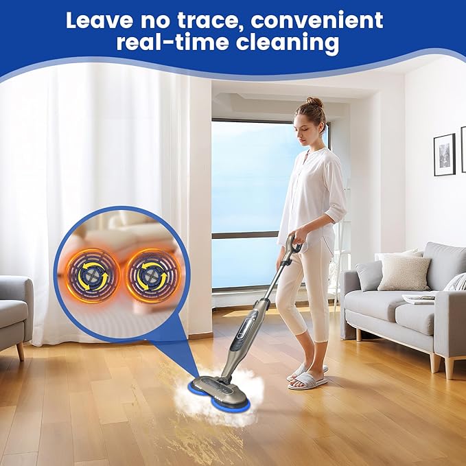 2 Pack Replacement Brush Heads for Shark, Brush Heads for Shark Compatible with S8201, S8001, S7001, S7201 - Steam Mop Pads with Nylon, Deep Clean Hardwood & Tile Floors, Scratch-Free- (Blue)