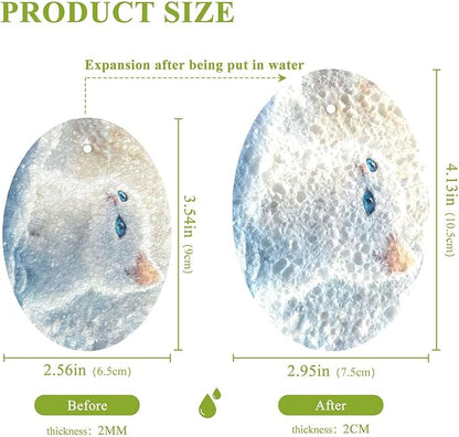 Cute Cat Kitchen Scrub Sponges, Pop-up Kitchen Cleaning Sponges Reusable Dish Washing Sponges for Bathroom Household Cleaning 3 Pack - Non Scratch Scrubber