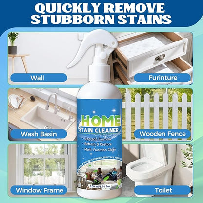 Multipurpose Wall Cleaner Spray – Mold Stain Cleaner for Home Surfaces – Bathrooms, Kitchens, Showers, Basements & Outdoor Areas – Multipurpose Remover for Dirt, Dust, Odor, Oil & Grease