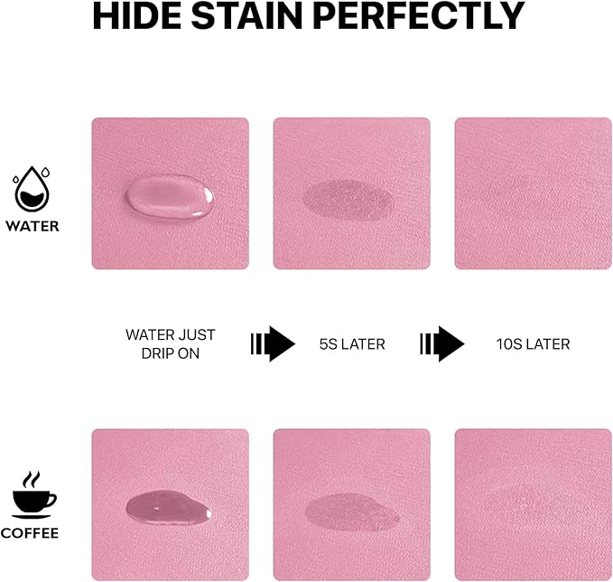 Coffee Mat Absorbent Dish Drying Mat for Kitchen Counter ,Match with Coffee Machine Drying Mats for Kitchen Counter, Hide Stain Nop-Slip Rubber Backed,12"x19",Pink