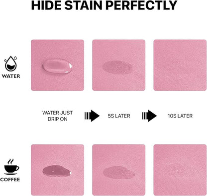 Coffee Mat Absorbent Dish Drying Mat for Kitchen Counter ,Match with Coffee Machine Drying Mats for Kitchen Counter, Hide Stain Nop-Slip Rubber Backed,12"x19",Pink