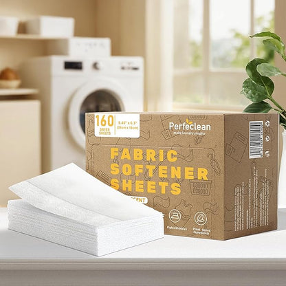 Fabric Softener Sheets, 160 Sheets Laundry Softening Strips, Fresh Scent, Perfect for Home, Dorms, Travel